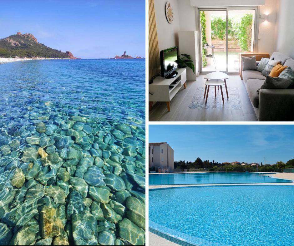 APPARTEMENT avec JARDIN, PISCINE, PLAGE, TENNIS Fréjus Extérieur photo